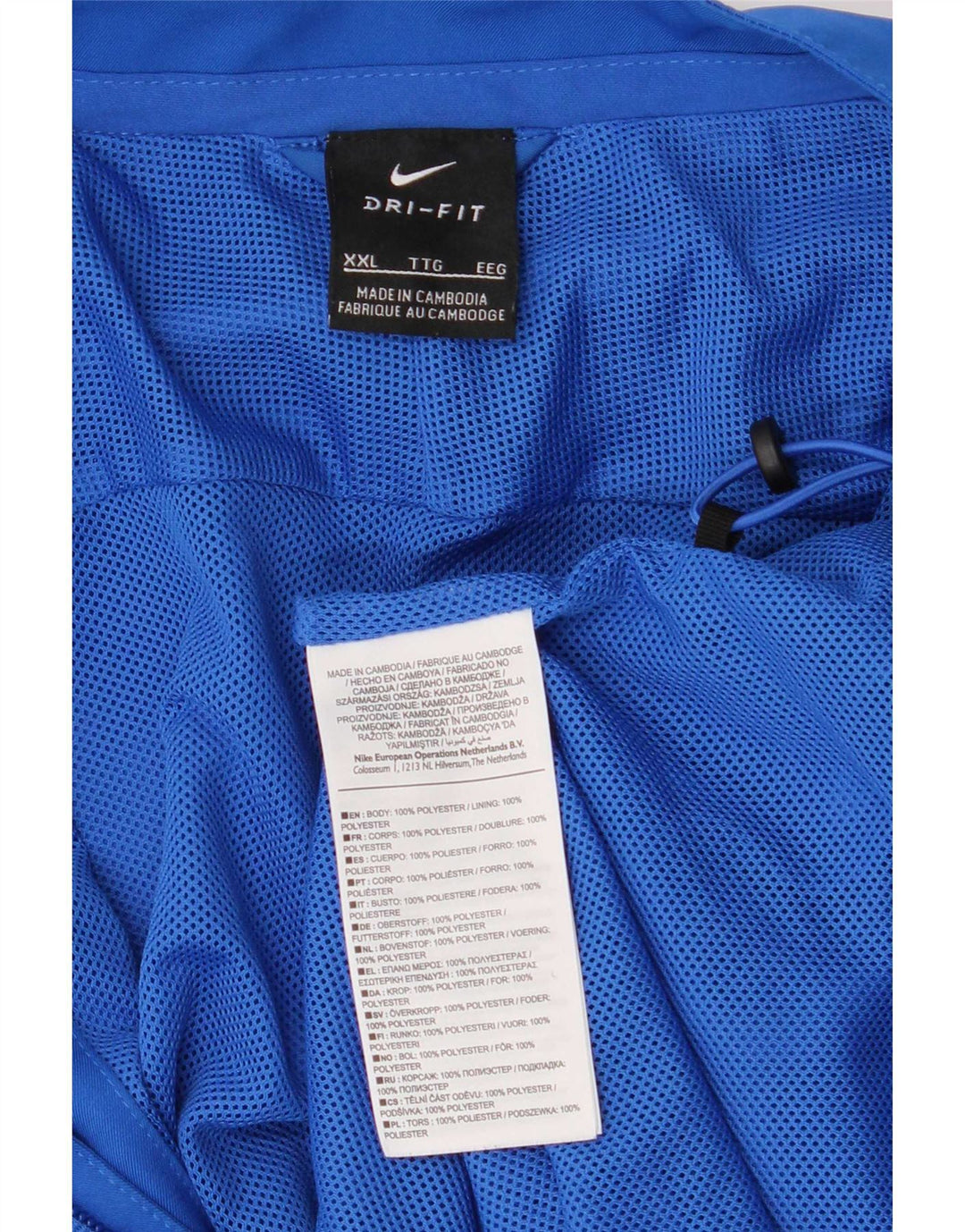 Nike Hommes Dri Fit Regular Survêtement Top Veste 2XL Bleu Polyester Sports