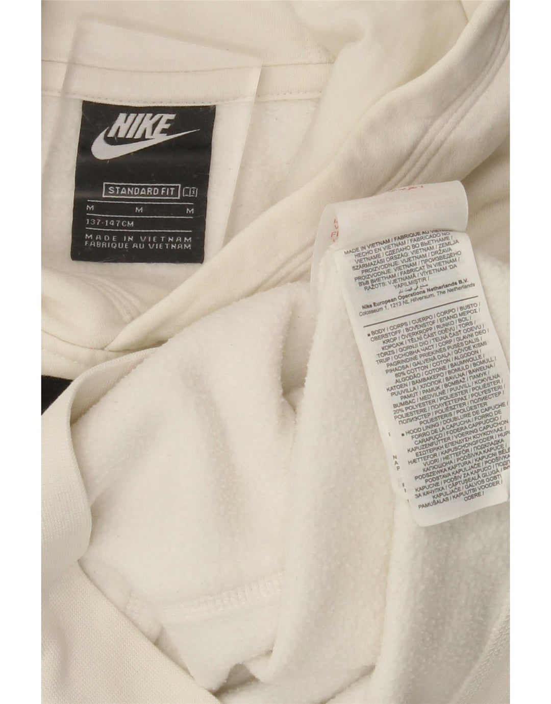 NIKE Pull à capuche graphique coupe standard pour garçon 10-11 ans Blanc moyen