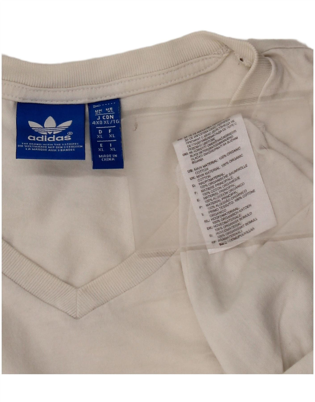 Adidas T-Shirt Homme Top XL Coton Blanc