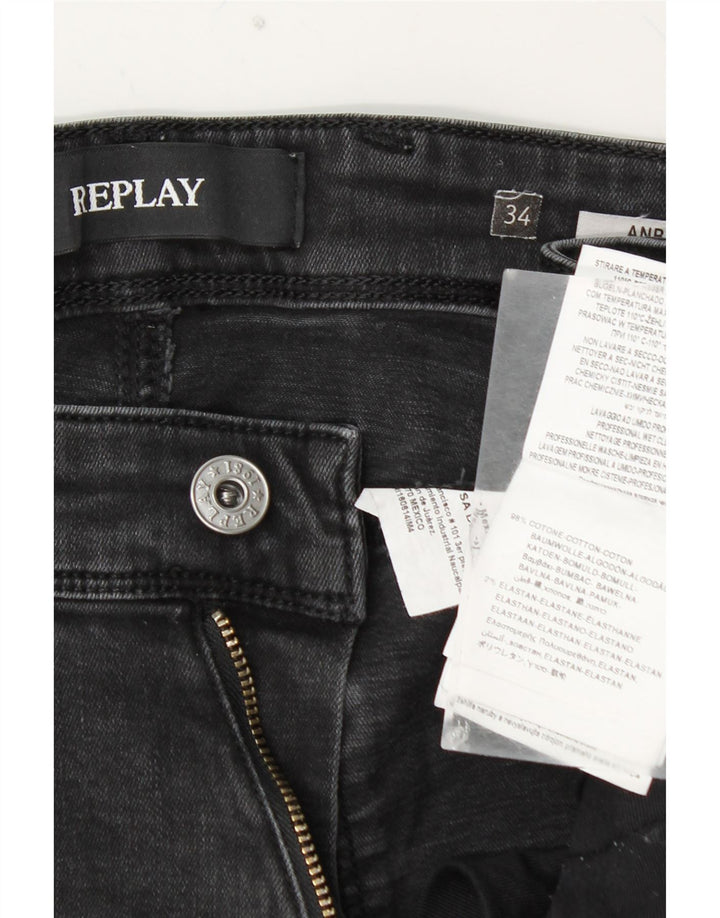 REPLAY Jean Slim Anbass Femme W34 L30 Gris Coton