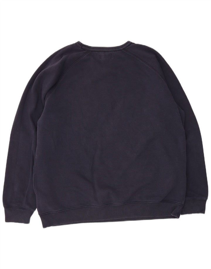 Adidas Sweat-shirt graphique pour homme en coton bleu marine Taille L