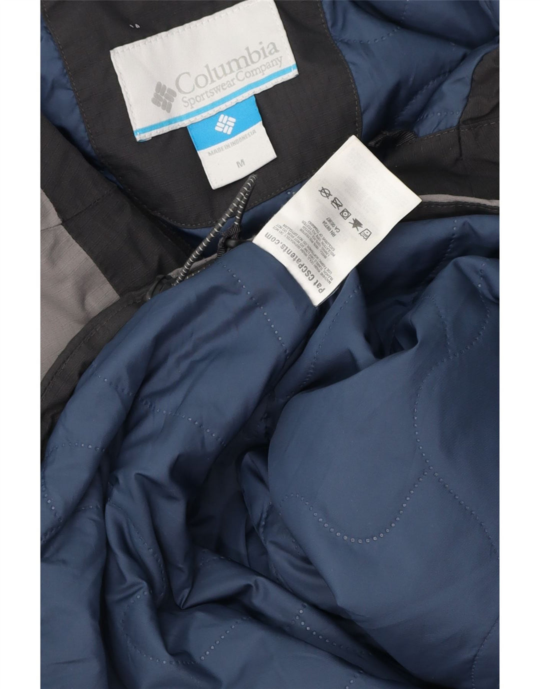 Columbia Veste coupe-vent à capuche pour homme UK 38 Gris moyen Colourblock