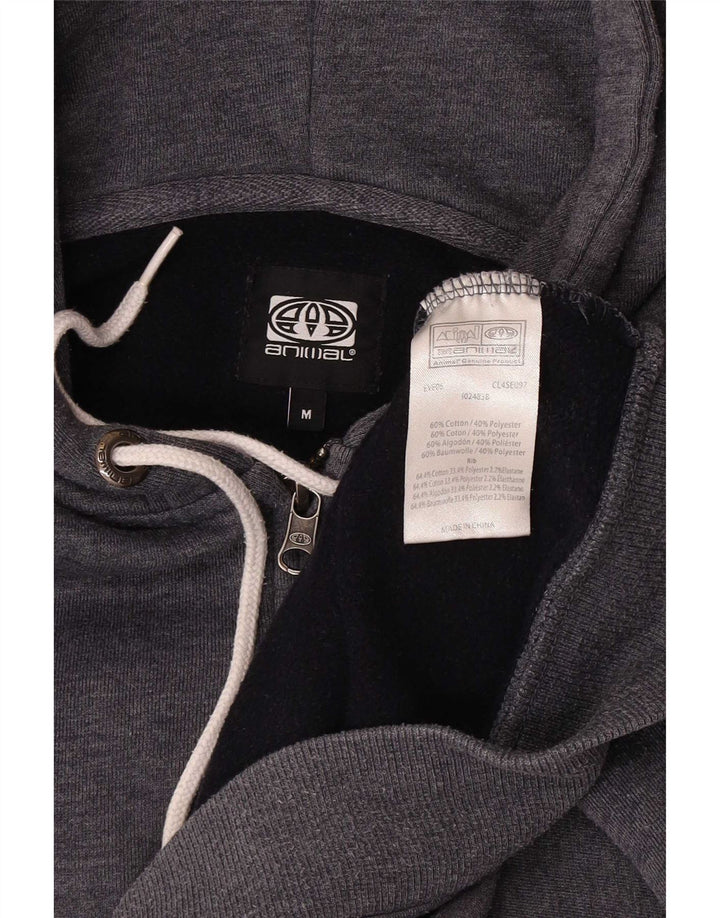 Animal Pull à Capuche Zippé Homme Gris Moyen Coton
