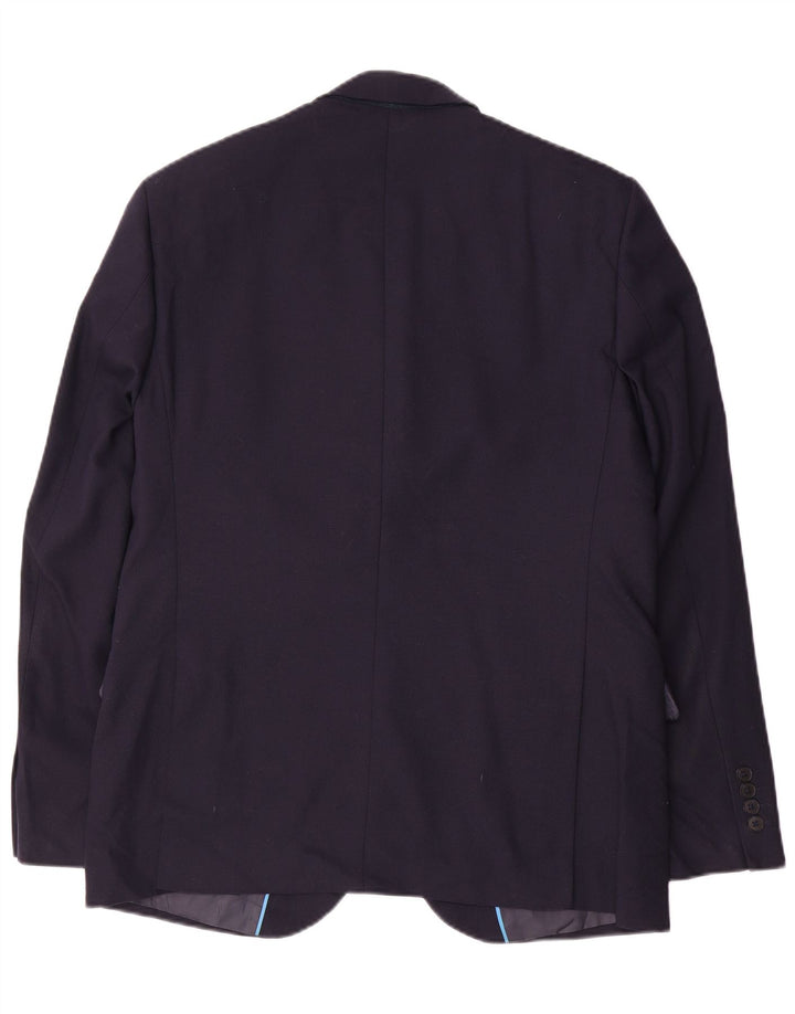 Marks & Spencer Veste blazer slim à 2 boutons pour homme UK 42 XL Bleu marine en laine