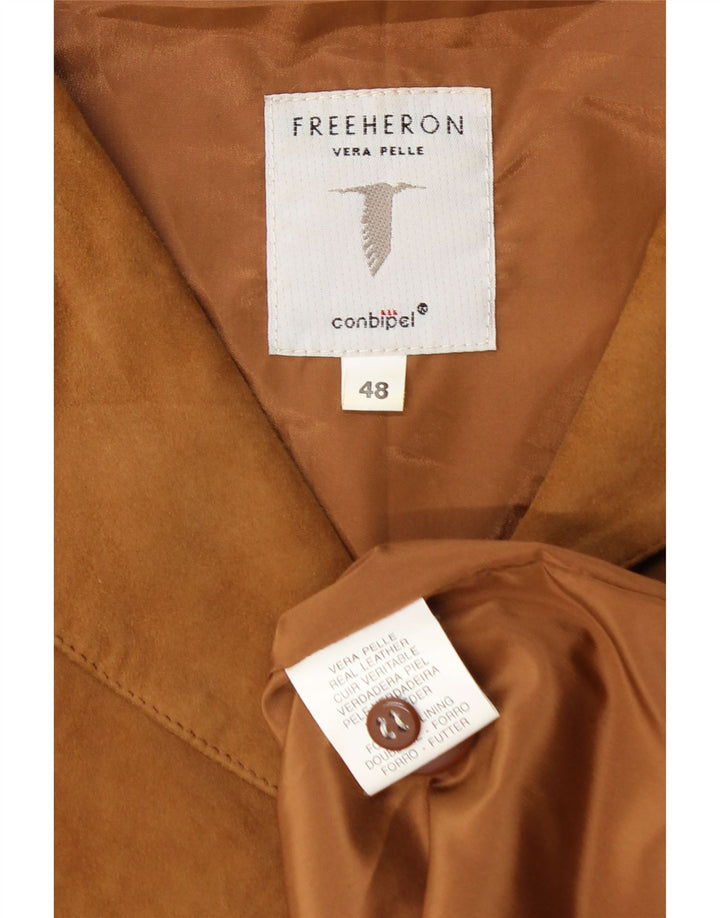 Conbipel Veste Blazer En Daim À 3 Boutons Free Heron Pour Femme IT 48 XL Beige