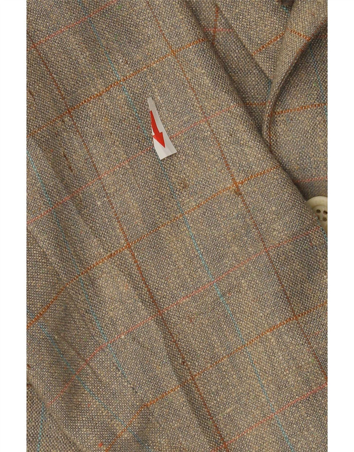 Oakmont Veste blazer à 2 boutons pour homme Taille 39 Marron moyen à carreaux