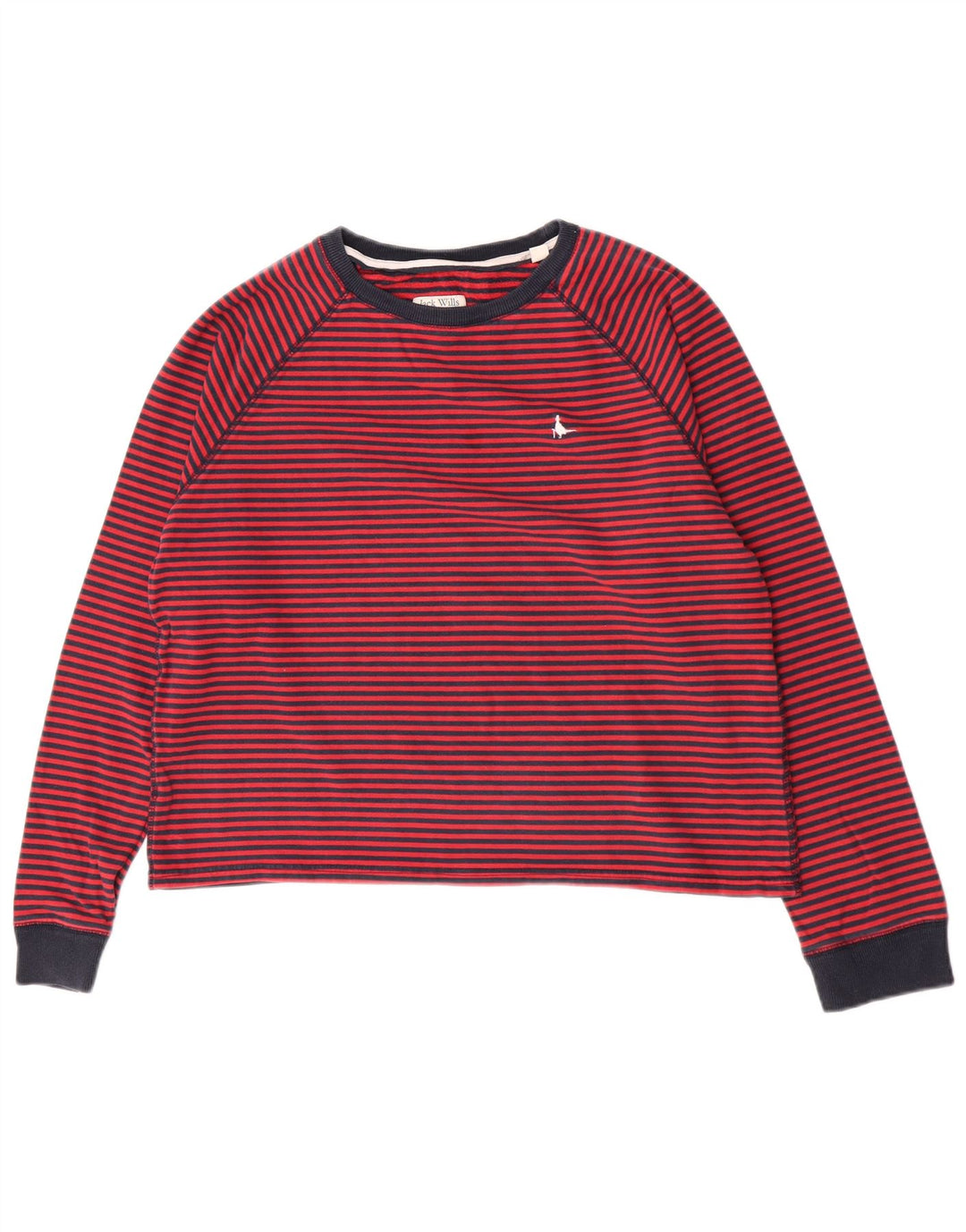 Jack Wills Salcombe Devon Sweat-shirt pour femme Rayé rouge moyen UK 14