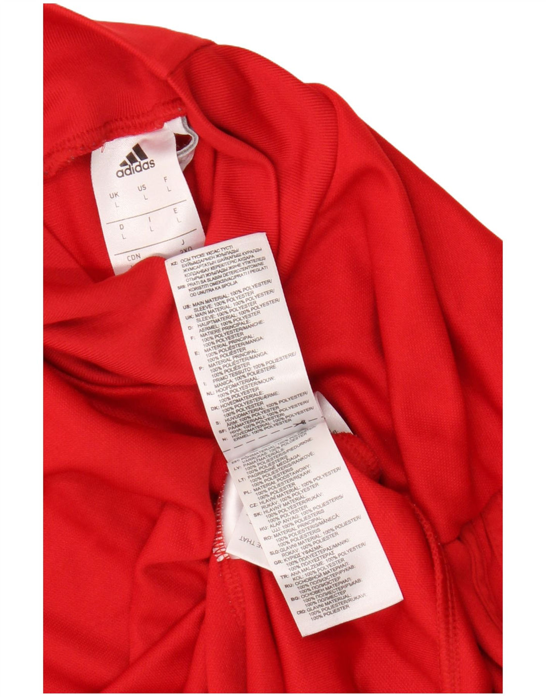 Adidas Hommes Climacool Haut À Manches Longues Grand Rouge Colorblock Polyester