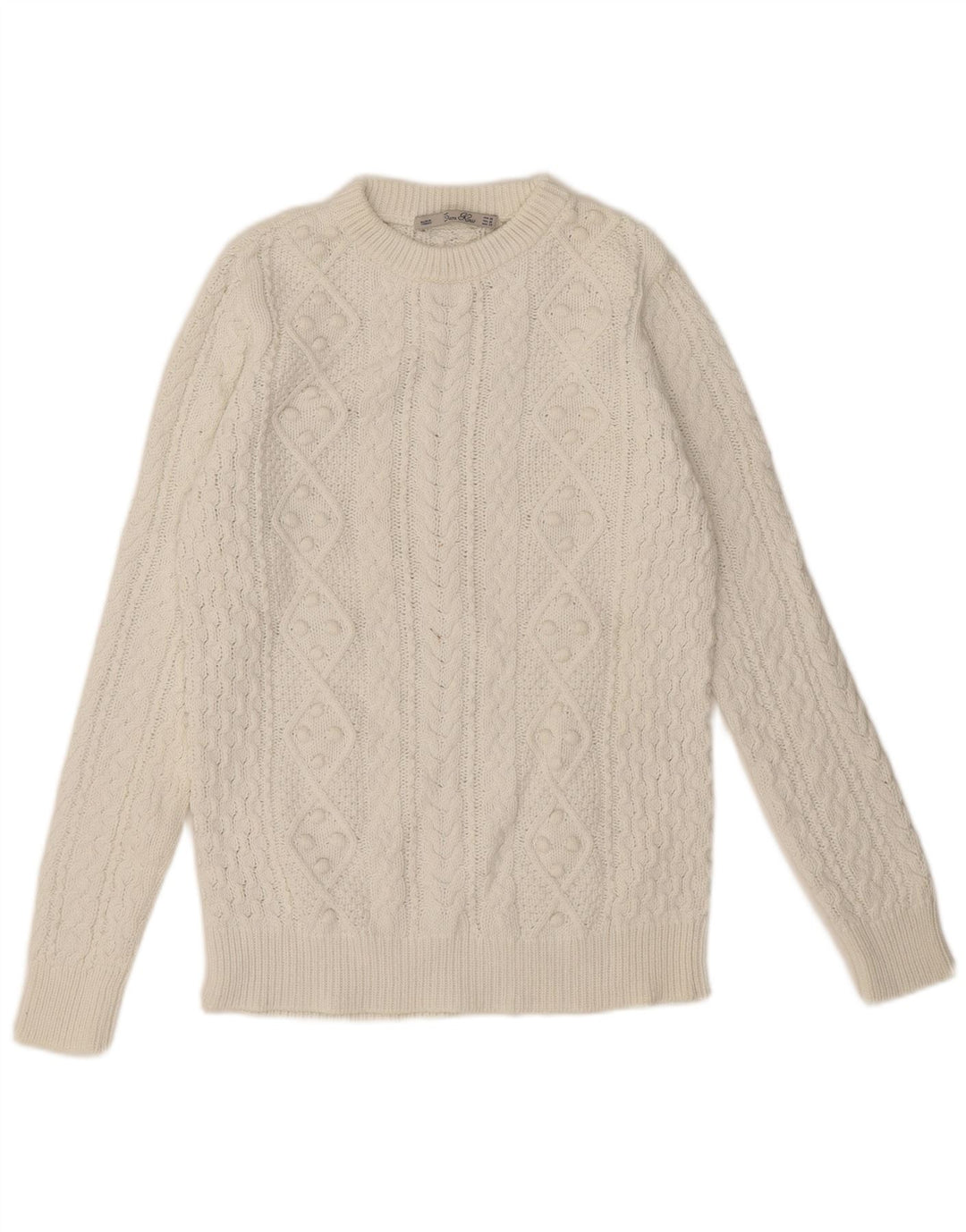 Zara Femme Pull Col Rond Pull Blanc Moyen