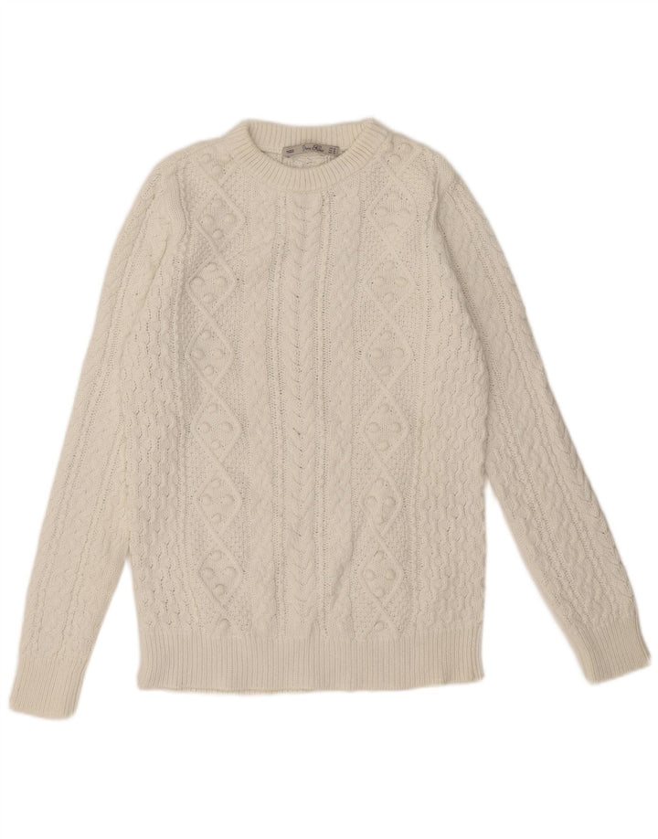 Zara Femme Pull Col Rond Pull Blanc Moyen