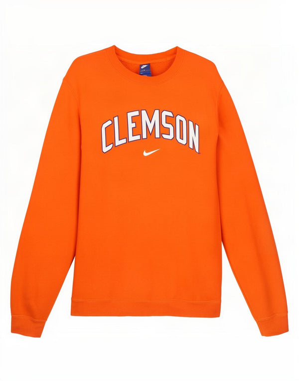 Nike Homme Clemson Graphic Sweatshirt Pull Orange Moyen Coton