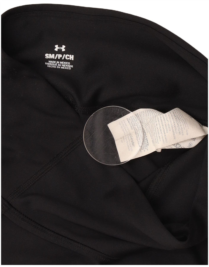 Under Armour Leggings Femme UK 10 Petit Noir Polyester