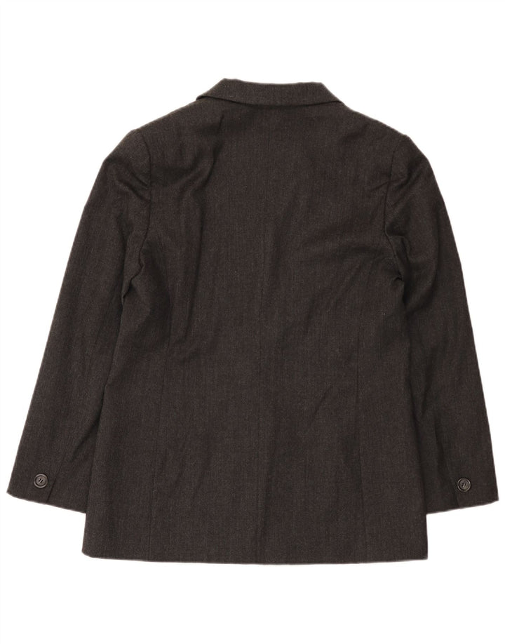 MARELLA Veste Blazer 3 Boutons Femme UK 14 Laine Gris Moyen