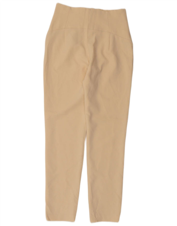 Zara Pantalon Skinny Femme Petit W26 L28 Beige Polyester