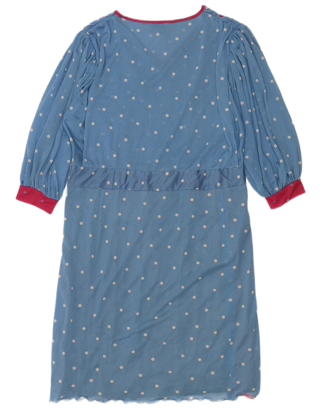 VIRGINIE Robe droite à manches 3/4 pour femme UK 12 Triacétate floral bleu moyen