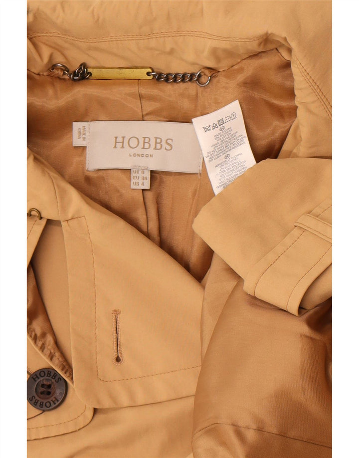 Hobbs Trench Coat Femme UK 8 Petit Beige Polyester