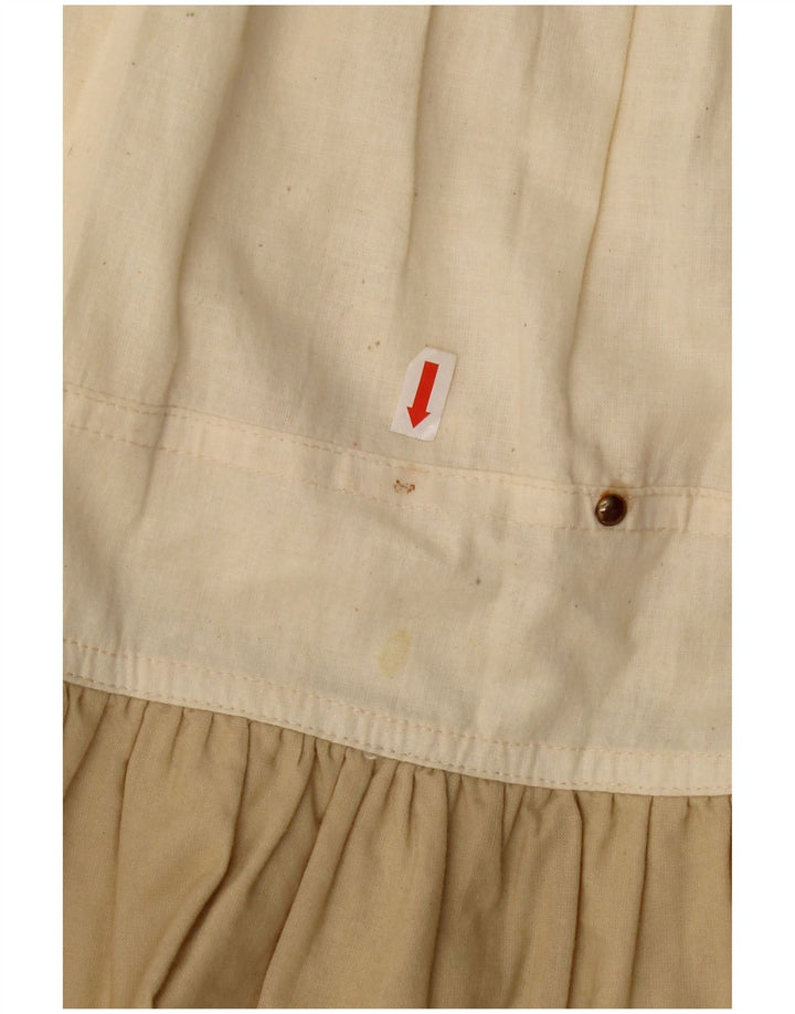 vintage Femme A-Line Jupe W25 Petit Beige Colourblock