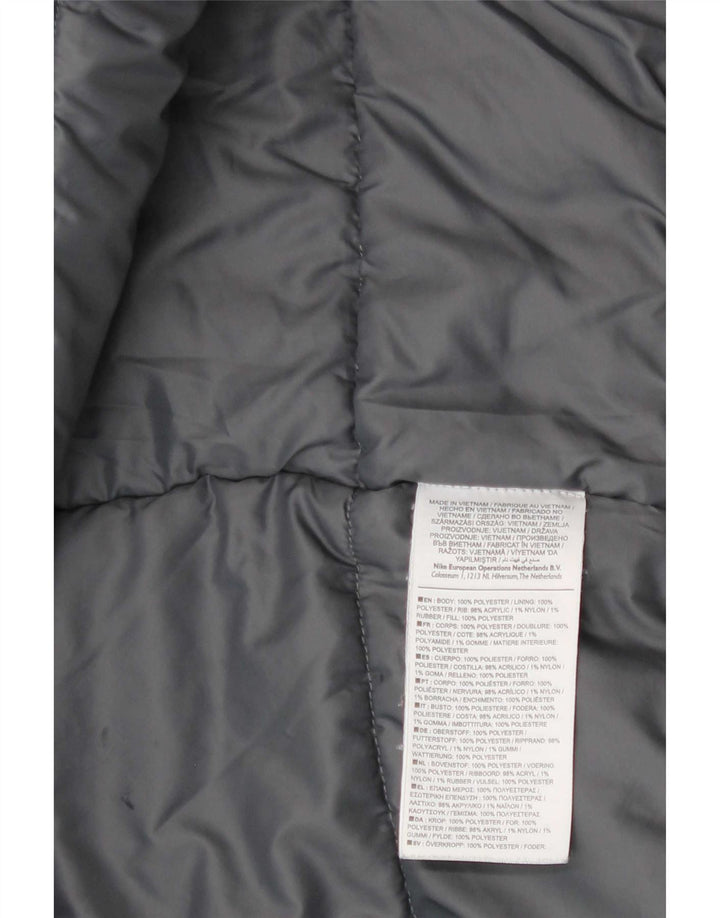 Nike Veste rembourrée à capuche pour homme UK 40 Large Noir Polyester