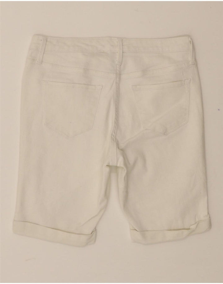 MOSSIMO Womens Bermuda Denim Shorts US 8 Medium W29  White Cotton Vintage Mossimo and Second-Hand Mossimo from Messina Hembry 