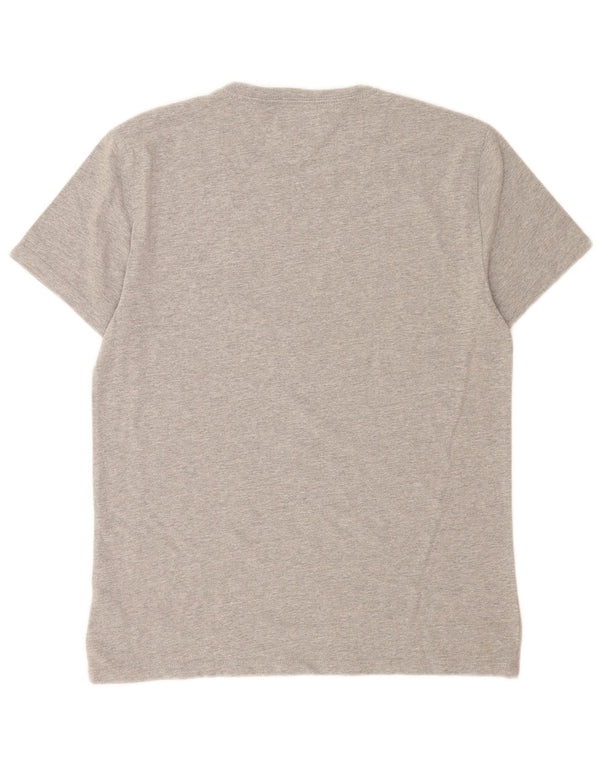 Tommy Hilfiger T-Shirt Regular Fit Graphique Homme Gris Moyen Coton