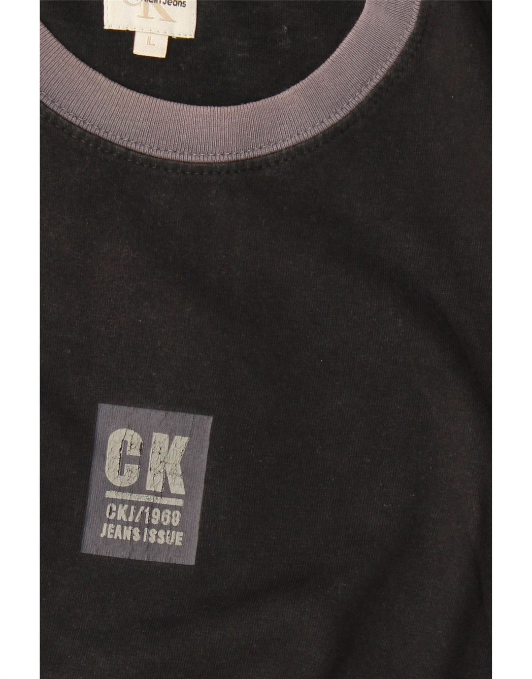 CALVIN KLEIN JEANS T-Shirt Homme Haut Large Noir Coton