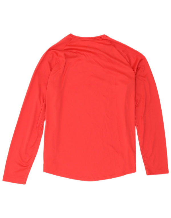Adidas Climalite Top à manches longues pour femme UK 16/18 Large Rouge Polyester