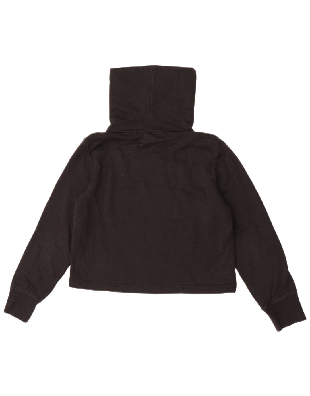 Zara Chemisier court surdimensionné à col roulé pour femme UK 10 Petit Noir