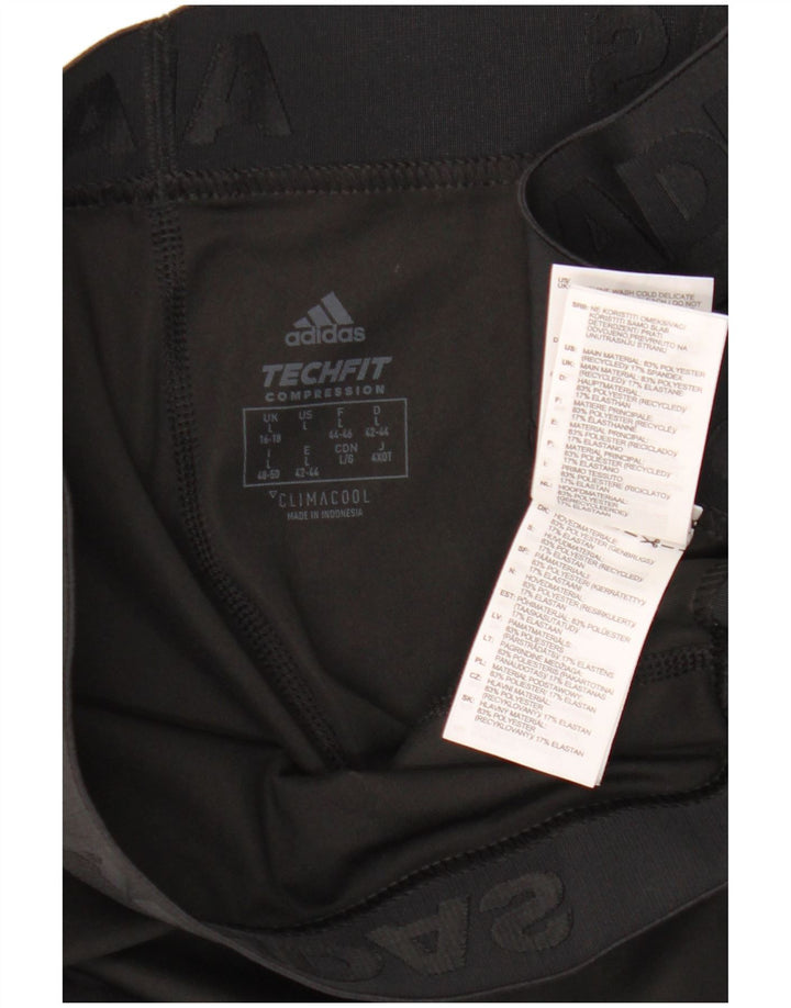 Adidas Legging Capri Tech Fit pour femme UK 16/18 Large Noir Polyester