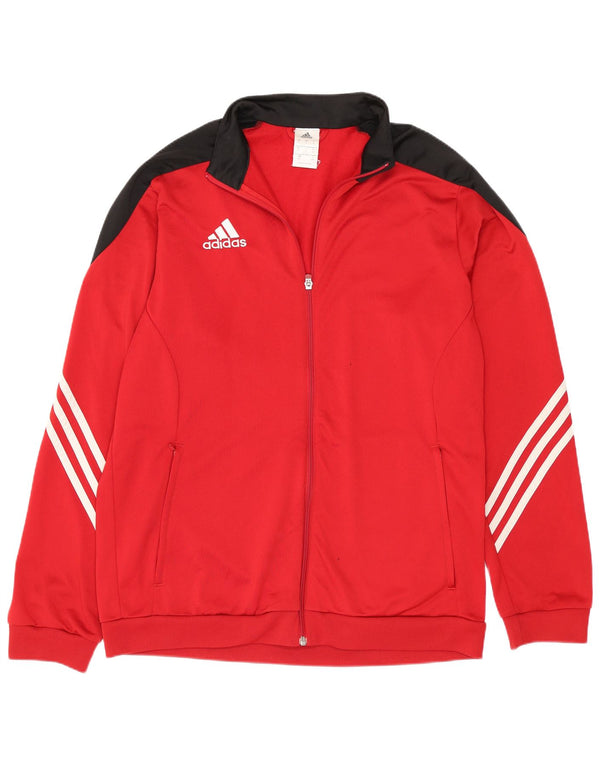 Adidas Veste de survêtement pour homme Large Rouge Polyester