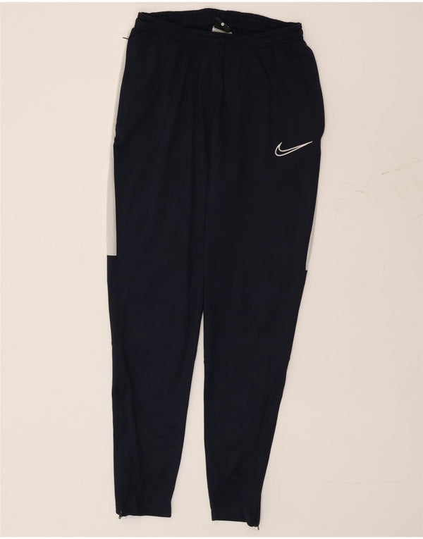 Nike Pantalon de survêtement Dri Fit pour homme Taille S Bleu marine Colorblock Polyester