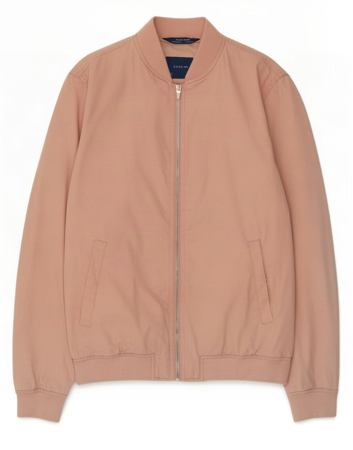 Zara Bomber Jacket Homme UK 38 Rose Moyen
