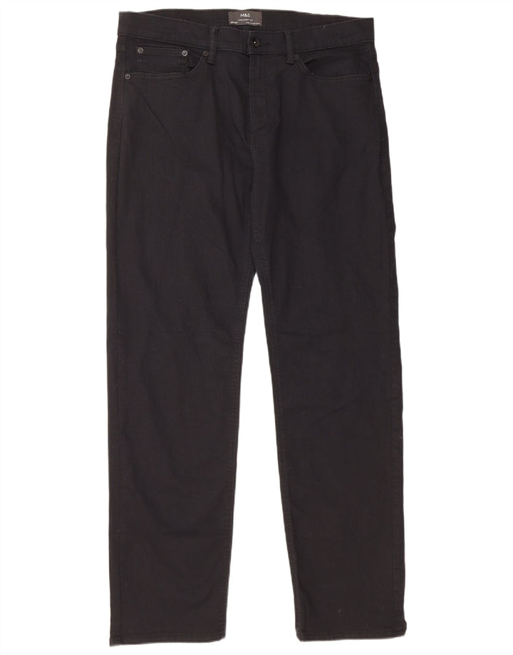 MARKS & SPENCER Jean droit homme W34 L31 coton noir