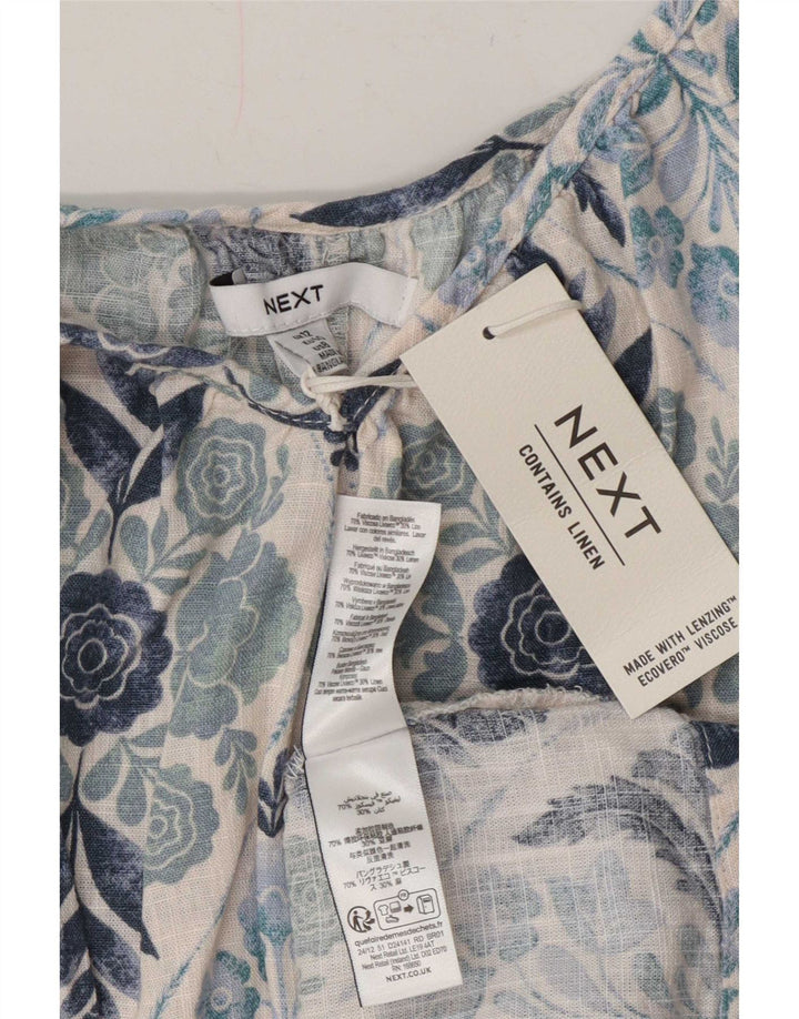 Next Robe d'été surdimensionnée sans manches pour femme UK 42 Bleu moyen Floral Bohème