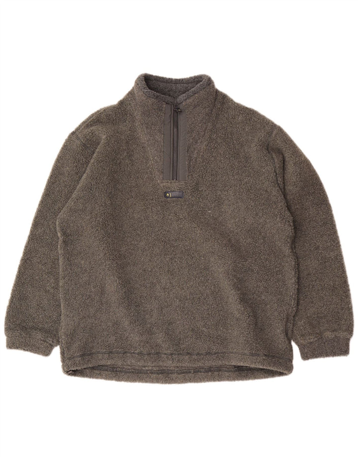 Invicta Pull polaire à col zippé pour homme XL Gris Polyester