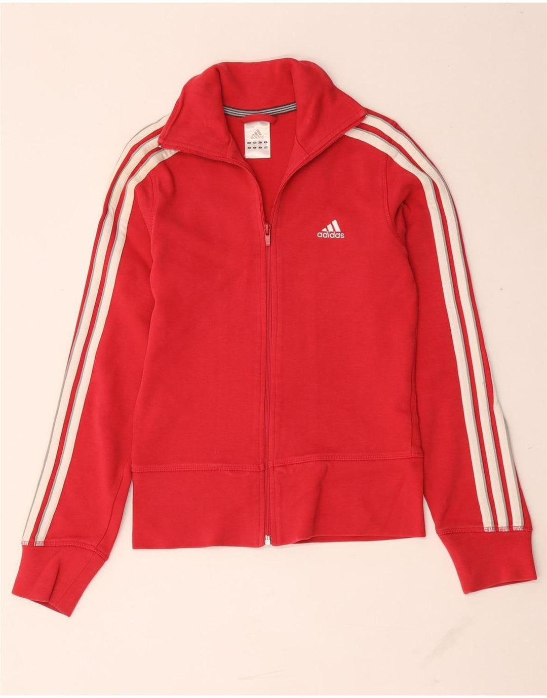 Adidas Veste de survêtement pour femme UK 8 Small Rouge Coton