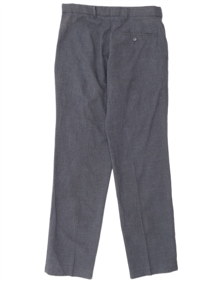 Marks & Spencer Pantalon de costume coupe classique pour homme W32 L33 Bleu marine Polyester