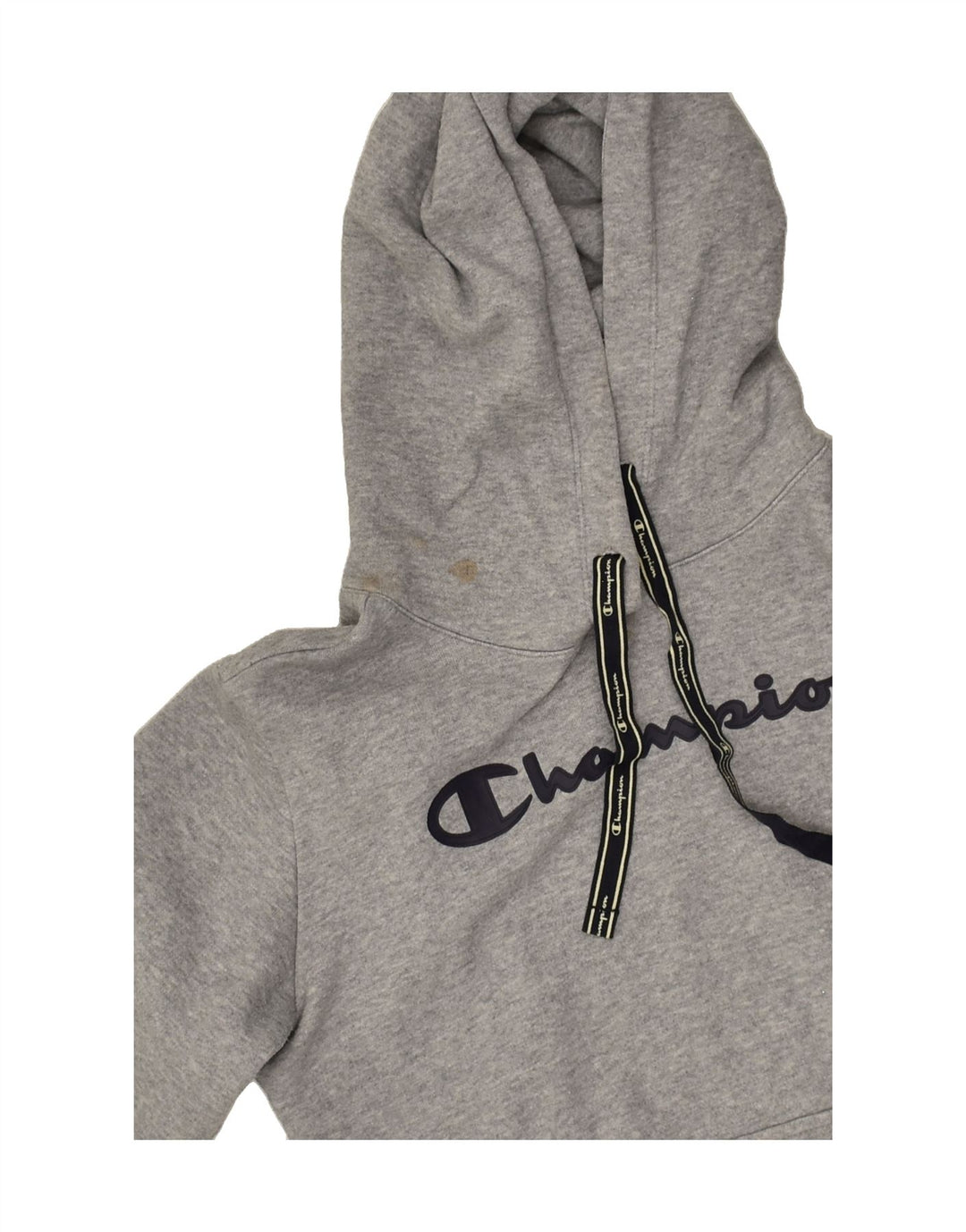 CHAMPION Womens Graphic Hoodie Jumper UK 14 Large Grey Cotton | Vintage Champion | Thrift | Second-Hand Champion | Used Clothing | Messina Hembry 