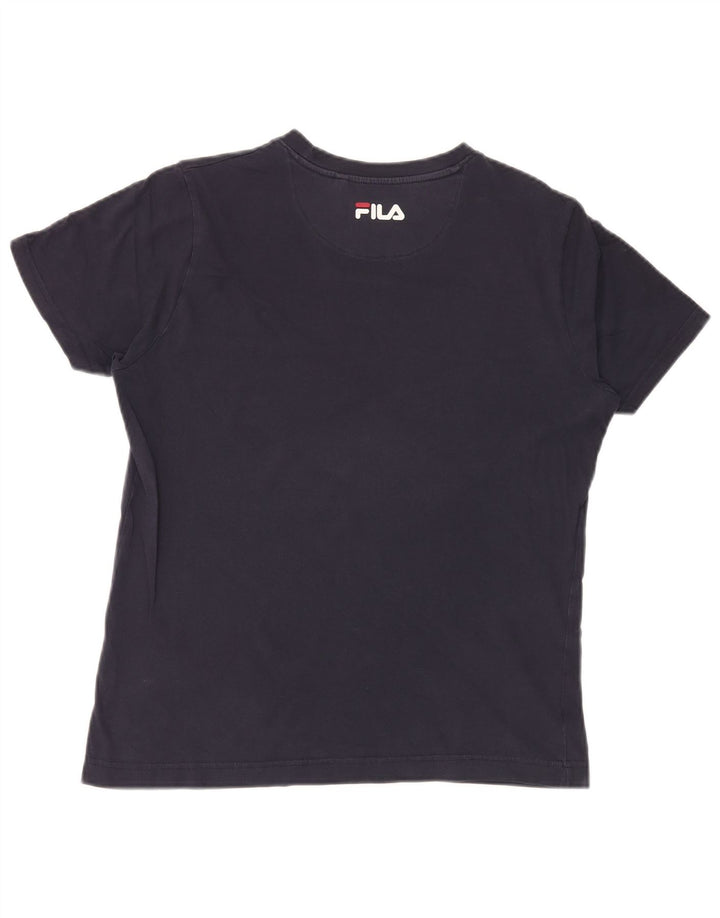 Fila T-Shirt Graphique Homme Petit Bleu Marine Colourblock