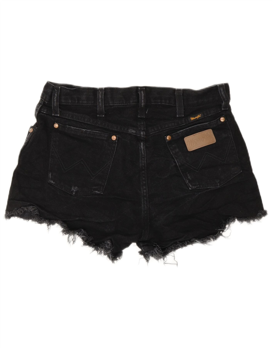 WRANGLER Short en jean vieilli pour femme W32 Large Noir