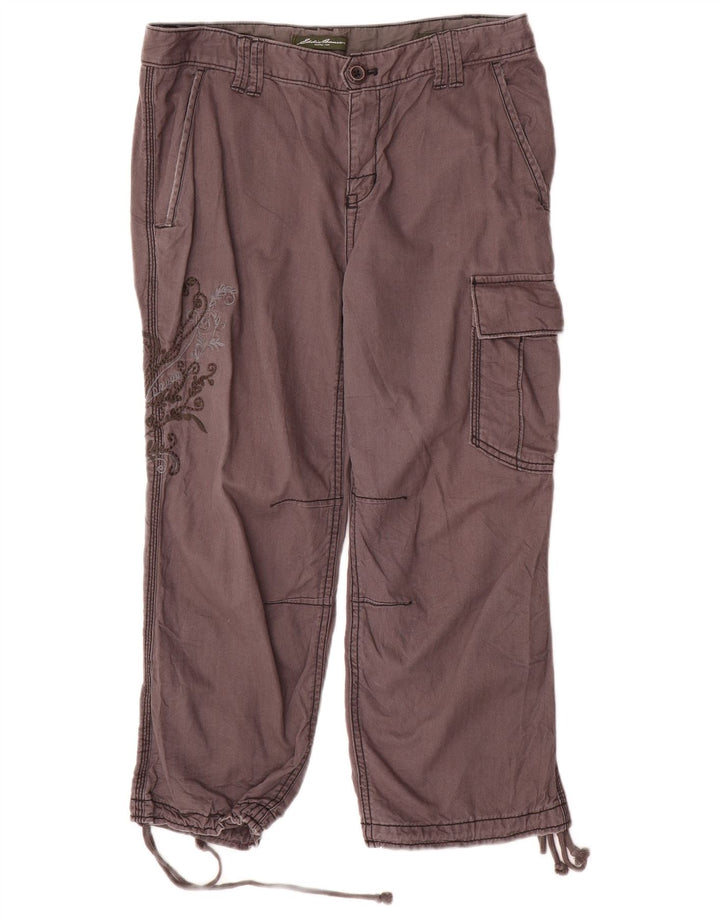 EDDIE BAUER Pantalon court droit pour femme US 8 Medium W32 L23 Gris
