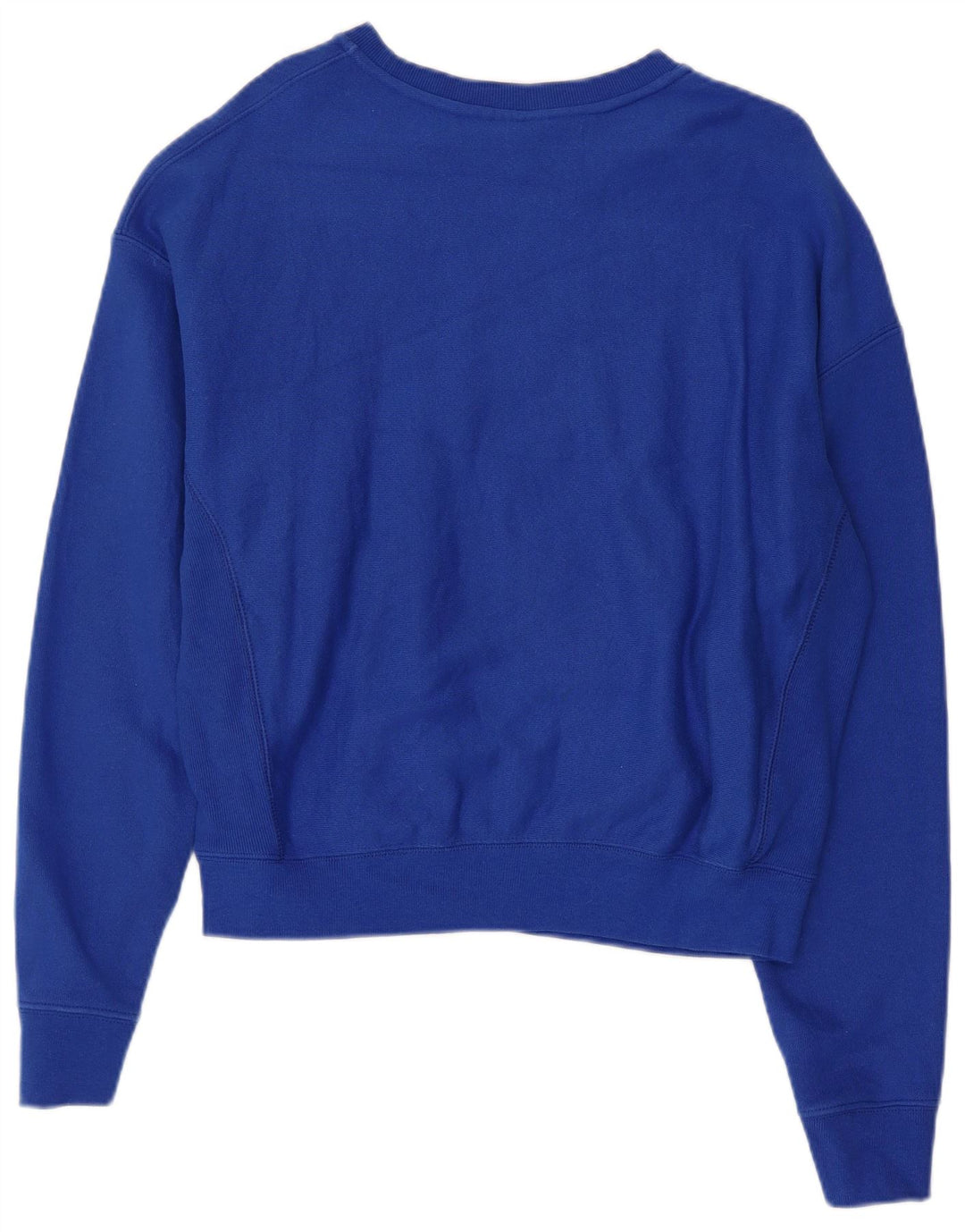 CHAMPION Sweat-shirt court pour femme UK 16 Large Bleu Coton