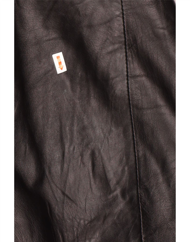 veste en cuir femme vintage IT 44 Medium Black Classic
