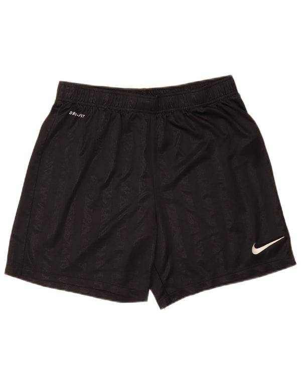 Nike Short de sport Dri Fit pour homme en polyester rayé noir moyen
