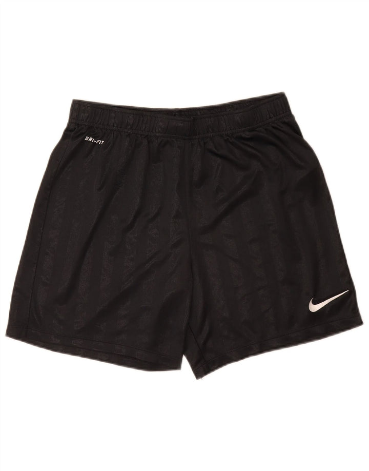 Nike Short de sport Dri Fit pour homme en polyester rayé noir moyen