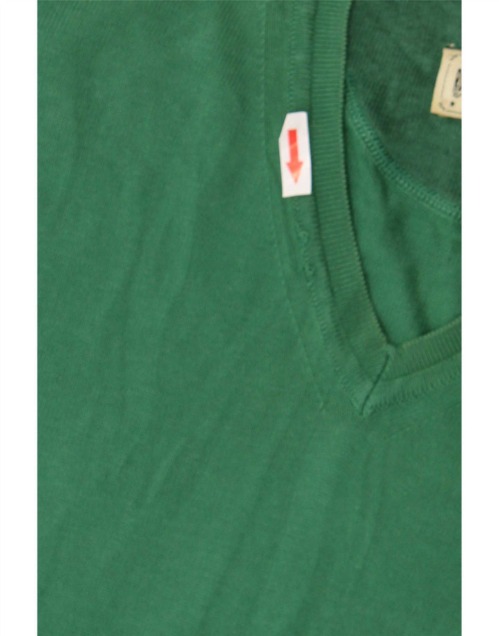 Marlboro Classics Pull col V Homme Vert Moyen Coton