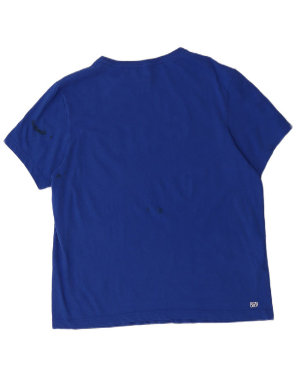 Lacoste Mens Graphic T-Shirt Top Taille 7 XL Bleu Coton