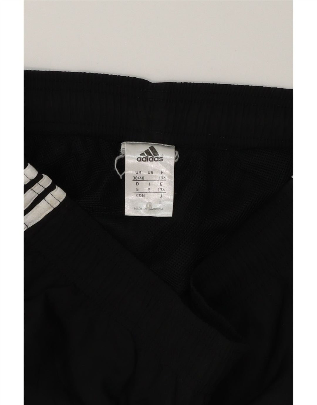 ADIDAS Pantalon Homme UK 38/40 Medium Noir Colourblock