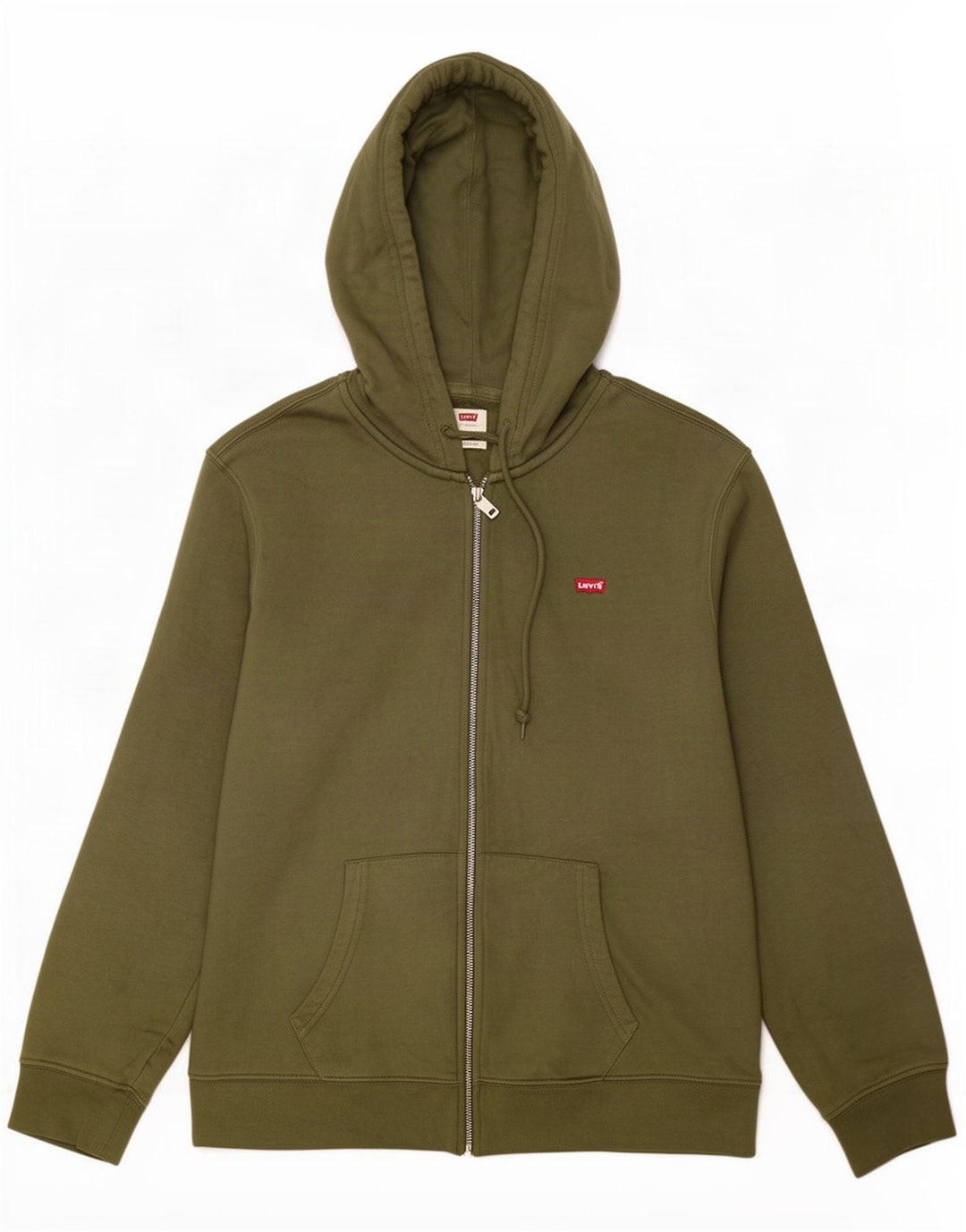 Levi's Pull à Capuche Standard Zip Homme Kaki Coton