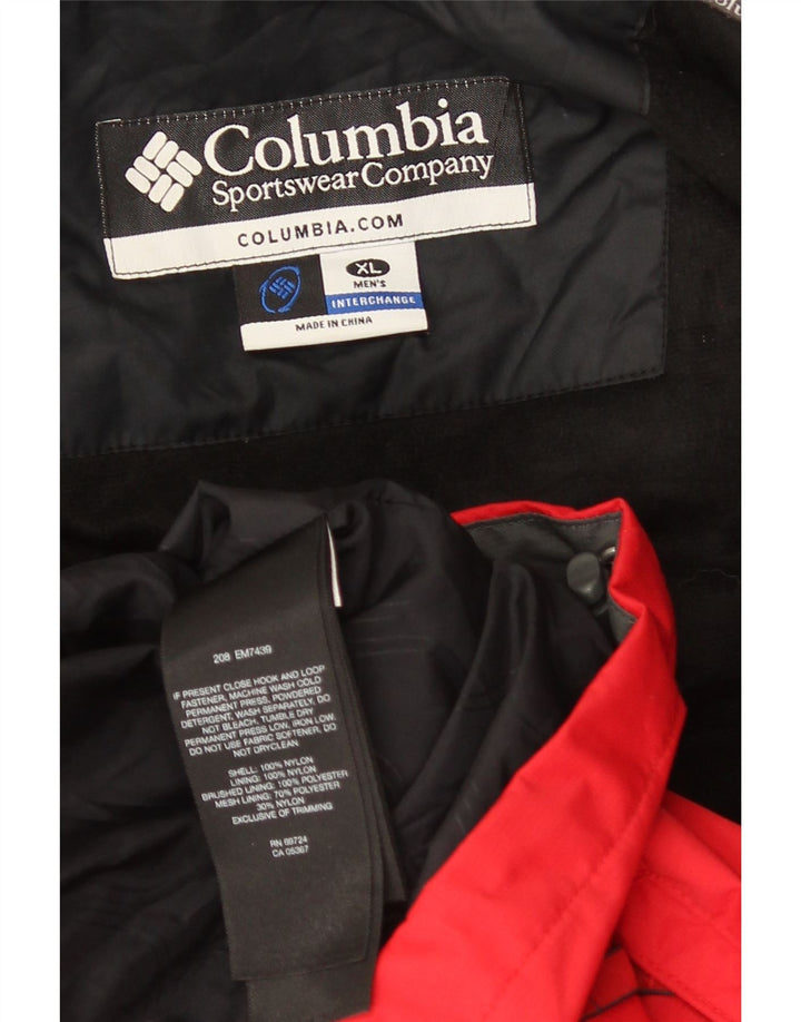Columbia Veste coupe-vent Interchange pour homme UK 42 XL Rouge Colourblock