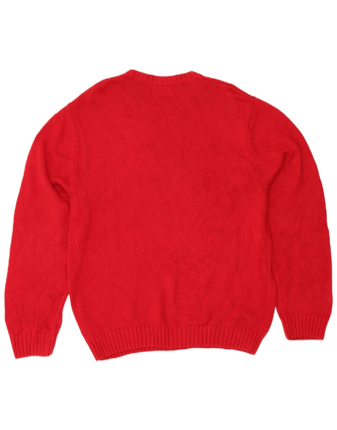 Chaps Pull à col rond pour homme en coton rouge Large